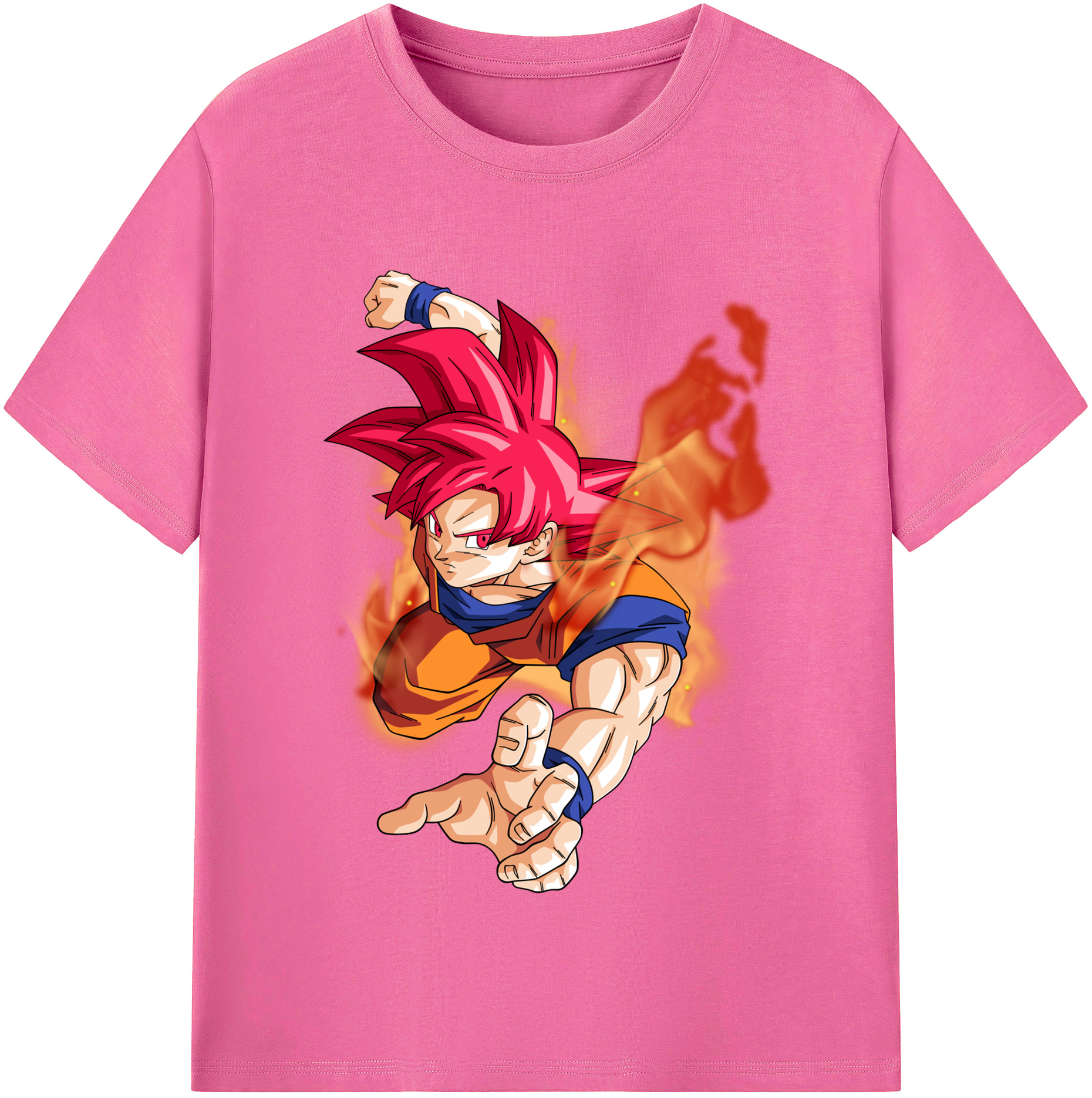 （画像用） ドラゴンボール 孫悟空（そん ごくう）Son Goku カカロット DRAGON BALL Kakarotto レディースカジュアルプリントTシャツ（綿100％）